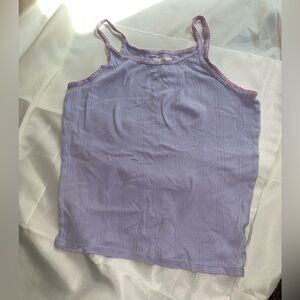 Crewcuts Lavender and Pink Trim Top